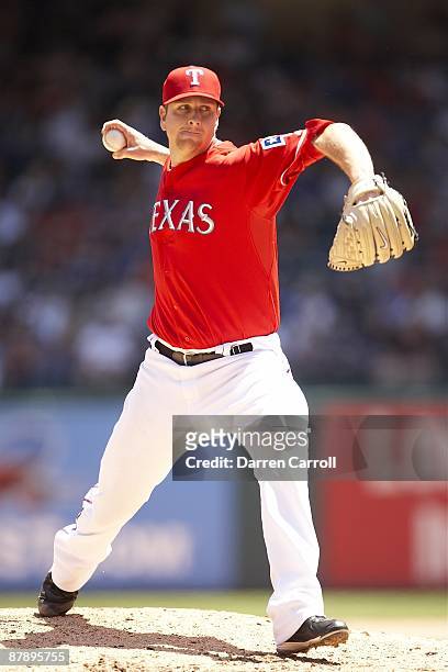 Texas Rangers Scott Feldman in action, pitching vs Los Angeles Angels of Anaheim. Arlington, TX 5/17/2009 CREDIT: Darren Carroll