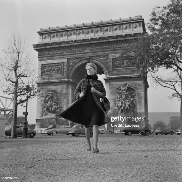 Mary June Moore in Paris, France, 1960.