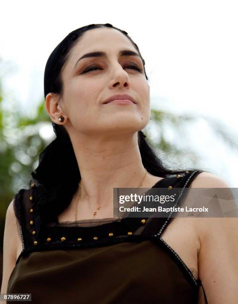 Ronit Elkabetz attends the Hommage To Fanny Ardant photocall at the Palais De Festivals during the 62nd International Cannes Film Festival on May 21,...