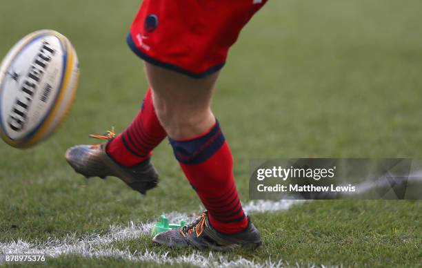 Worcester Warriors rugby payers show their support to charity Stonewalls Rainbow Laces campaign, which is endorsing equality for LGBT fans and...