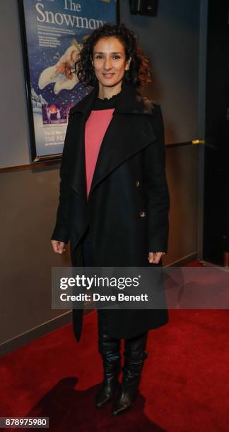 Indira Varma attends the 20th anniversary gala performance of "The Snowman" at Sadlers Wells Theatre on November 25, 2017 in London, England.