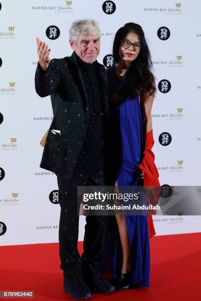 Christopher Doyle and Jenny Suen attend The Singapore International Film Festival Benefit Dinner Red Carpet at Sands Expo and Convention Centre on...