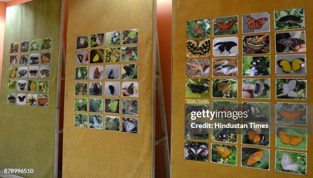 People visit during a two days long photo exhibition at Dombivali Anand Bal Bahwan, on November 24, 2017 in Mumbai, India. More than 800 photos of...