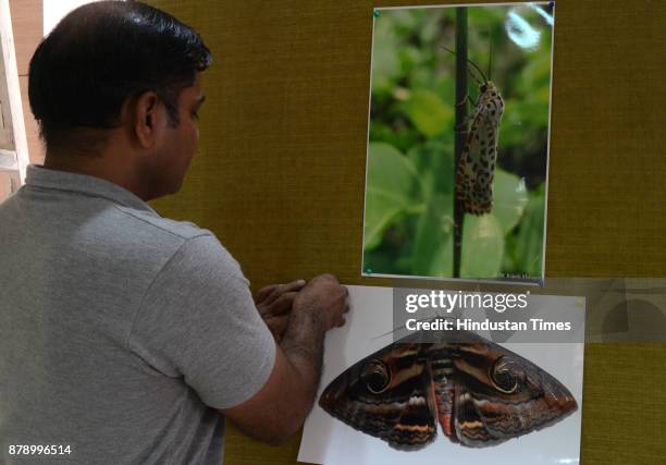 People visit during a two days long photo exhibition at Dombivali Anand Bal Bahwan, on November 24, 2017 in Mumbai, India. More than 800 photos of...