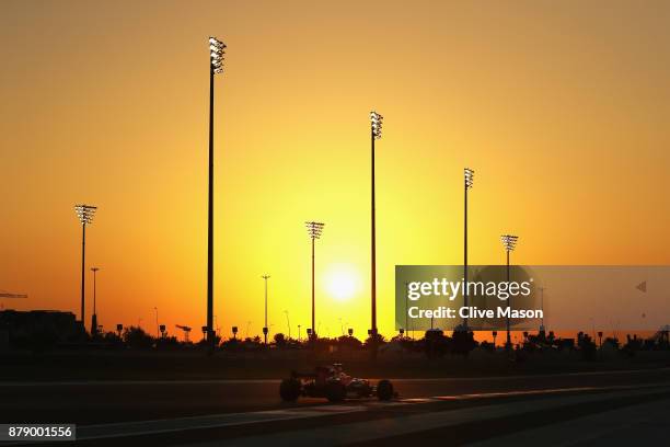 Fernando Alonso of Spain driving the McLaren Honda Formula 1 Team McLaren MCL32 on track during qualifying for the Abu Dhabi Formula One Grand Prix...