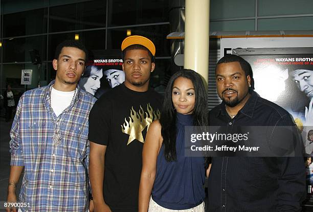 Rapper Ice Cube and family arrive at the Los Angeles premiere of "Dance Flick" at ArcLight Hollywood on May 20, 2009 in Hollywood, California.