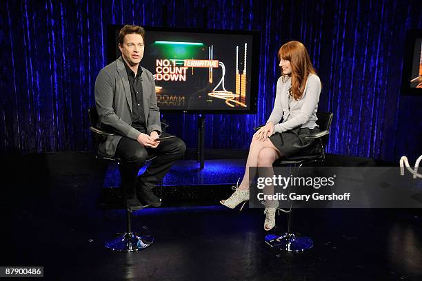 Actress Bryce Dallas Howard visits fuse's "No. 1 Countdown" with VJ Steven Smith at fuse Studios on May 21, 2009 in New York City.