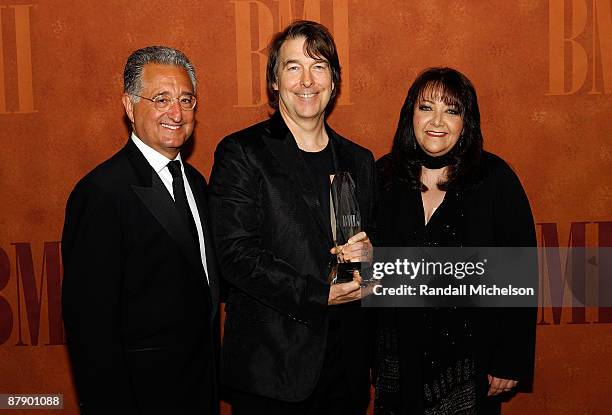 President & CEO Del Bryant, Composer David Newman and BMI Vice President, Film/TV Relations Doreen Ringer Ross attend BMI's 57th Annual Film And...