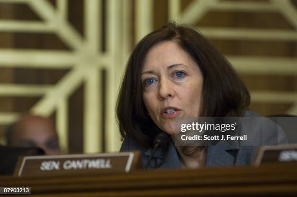 May 21: Sen. Maria Cantwell, D-Wash., during the Senate Energy and Natural Resources markup of an energy policy bill. A renewable power mandate, the...