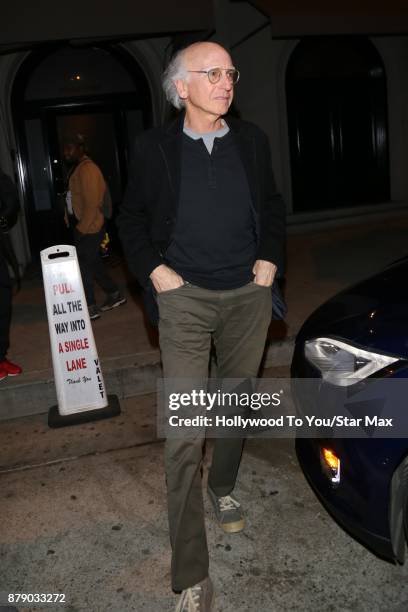 Comedian Larry David is seen on November 25, 2017 in Los Angeles, CA.