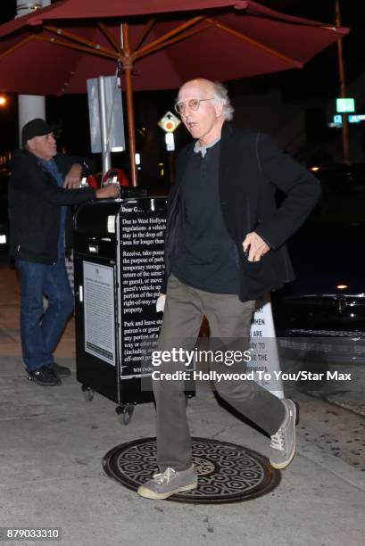 Comedian Larry David is seen on November 25, 2017 in Los Angeles, CA.