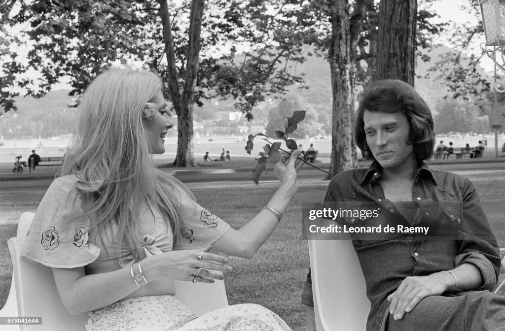 Johnny Hallyday and Nanette Workman