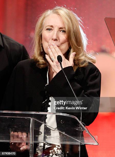 Actress Teri Garr onstage during the 16th Annual Race To Erase MS event co-chaired by Nancy Davis and Tommy Hilfiger at the Hyatt Regency Century...