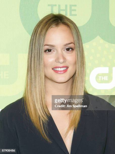 Actress Leighton Meester attends the 2009 The CW Network UpFront at Madison Square Garden on May 21, 2009 in New York City.