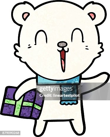Oso Polar Navideño Presentar Dibujos Animados Ilustración de stock - Getty Images Oso Polar Navideño Presentar Dibujos Animados Ilustración de stock - Getty Images