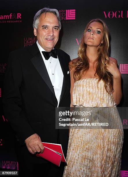 Sidney Toledano and Ariane Brodier attends the amfAR Cinema Against AIDS 2009 after party at the Hotel du Cap during the 62nd Annual Cannes Film...