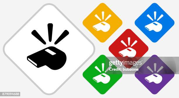 whistle color diamond vector icon - game rules stock illustrations