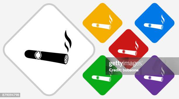 illustrations, cliparts, dessins animés et icônes de cigare couleur diamant vector icon - cigar