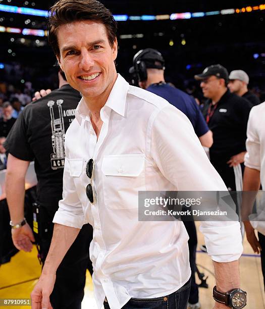 Actor Tom Cruise attends Game Two of the Western Conference Finals during the 2009 NBA Playoffs between the Los Angeles Lakers and the Denver Nuggets...
