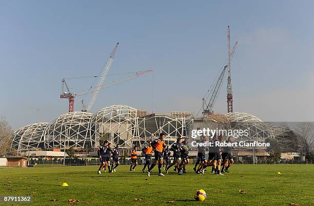 General view during a Melbourne Victory A-League training session held at Gosch's Paddock on May 22, 2009 in Melbourne, Australia.