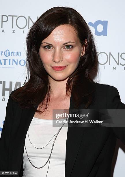 Actress Jill Flint attends Hamptons and Gotham Magazine's summer celebration with the cast of "Royal Pains" at Hudson Terrace on May 21, 2009 in New...