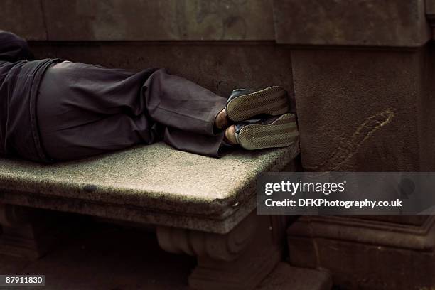 guilty feet have got no rhythm - homeless man stock pictures, royalty-free photos & images