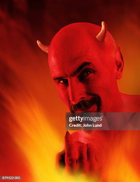 devil (digital composite) - heranlocken stock-fotos und bilder