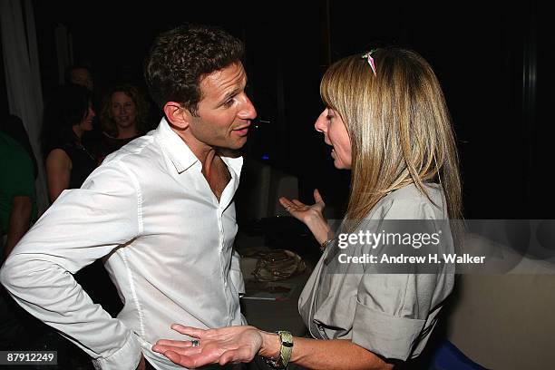 Actor Mark Feuerstein and NBC Universal Cable Entertainment President Bonnie Hammer attend Hamptons and Gotham Magazine's summer celebration with the...