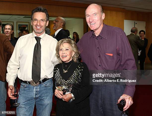 Actor Robert Carradine, actress June Foray and actor Ed Lauter attend AMPAS' centenial salute celebration of Joseph L. Mankiewicz on May 21, 2009 in...