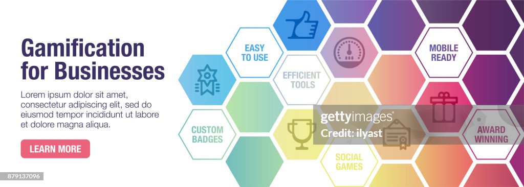 Gamification Design Graphics Gamification Banner High-Res Vector Graphic - Getty Images