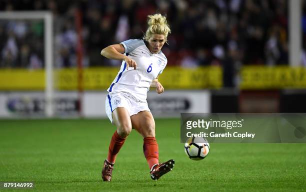 Millie Bright of England during the FIFA Women's World Cup Qualifier between England and Bosnia at Banks' Stadium on November 24, 2017 in Walsall,...