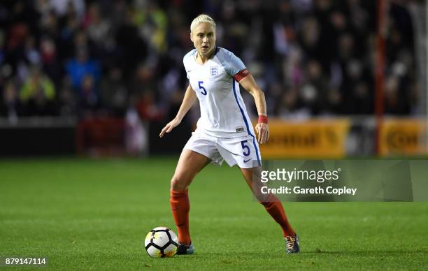 Steph Houghton of England during the FIFA Women's World Cup Qualifier between England and Bosnia at Banks' Stadium on November 24, 2017 in Walsall,...