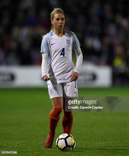Jordan Nobbs of England during the FIFA Women's World Cup Qualifier between England and Bosnia at Banks' Stadium on November 24, 2017 in Walsall,...