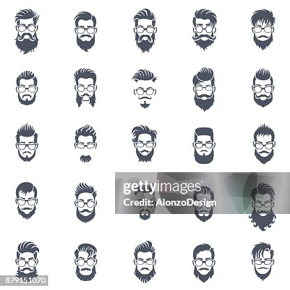 Men Hairstyle Icon Set High-Res Vector Graphic - Getty Images Men Hairstyle Icon Set High-Res Vector Graphic - Getty Images