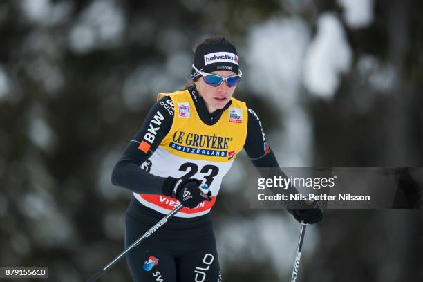 Nathalie Von Siebenthal of Switzerland during the ladies cross country 10K classic competition at FIS World Cup Ruka Nordic season opening at Ruka...