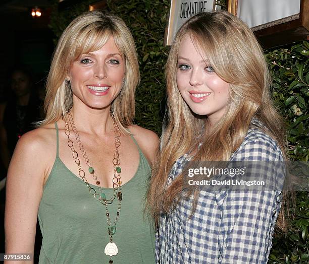 Actress Marla Maples and daughter Tiffany Trump attend the grand opening of The Painted Nail on May 21, 2009 in Sherman Oaks, California.