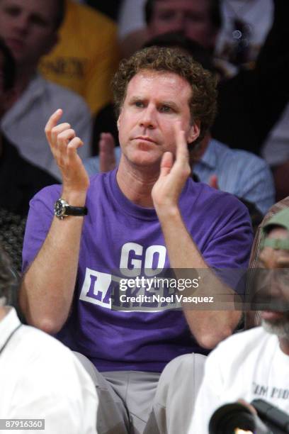 Will Ferrell attends Game Two of the Western Conference Finals during the 2009 NBA Playoffs between the Los Angeles Lakers and the Denver Nuggets at...