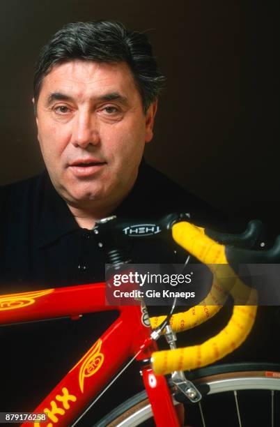 Belgian cyclist Eddy Merckx, studio portrait, Meise, Belgium, 26th December 2000.