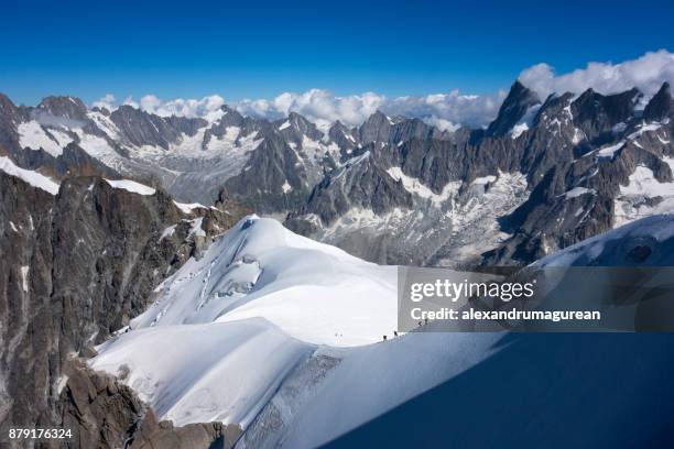 mountain ridge - courmayeur stock-fotos und bilder