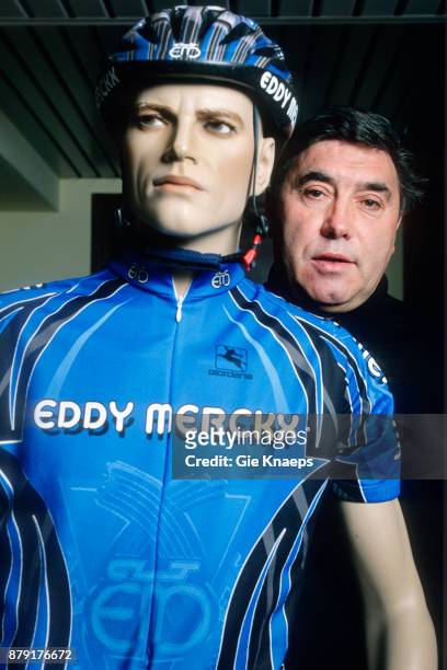 Belgian cyclist Eddy Merckx, studio portrait, Meise, Belgium, 26th December 2000.
