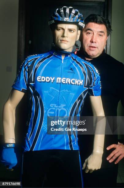 Belgian cyclist Eddy Merckx, studio portrait, Meise, Belgium, 26th December 2000.