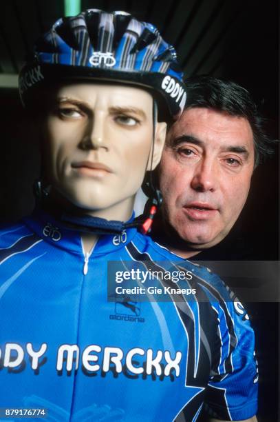 Belgian cyclist Eddy Merckx, studio portrait, Meise, Belgium, 26th December 2000.