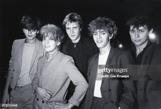 Duran Duran group portrait, Simon Le Bon, Nick Rhodes, John Taylor, Roger Taylor, Andy Taylor, Ontmoetingscentrum, Harelbeke, Belgium, 9th September...