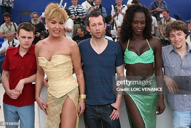 Actor Alexander David, actress Cindy Scrash, Brazilian director Joao Pedro Rodrigues, actresses Jenny Larrue and actor Chandra Malatitch during the...