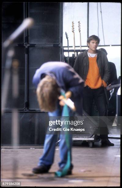 Evan Dando of the Lemonheads watching Pavement, Stephen Malkmus, performing on stage, Pukkelpop Festival, Hasselt, Belgium, 27th August 1994.