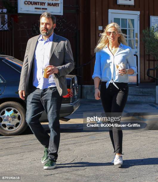 Ben Affleck and Lindsay Shookus are seen on November 25, 2017 in Los Angeles, California.