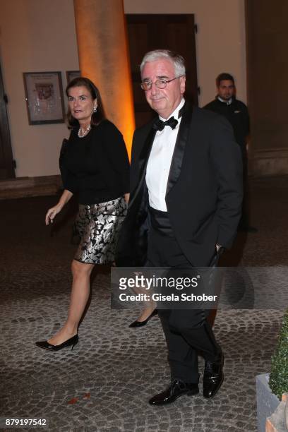 Dr. Paul Achleitner and his wife Prof. Dr. Ann-Kristin Achleitner during the 80th birthday party of Roland Berger at Cuvillies Theatre on November...