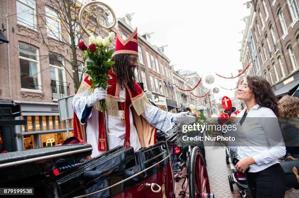 Actor Patrick Mathurin arrived like each year dressed as &quot;De Nieuwe Sint&quot;, on November 25th, Amsterdam, Netherlands. Described by Mathurin...