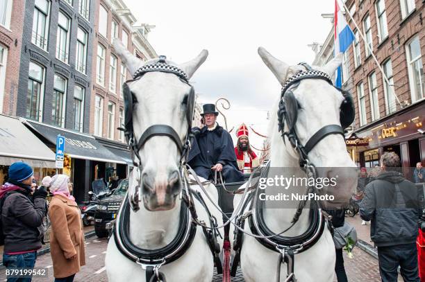Actor Patrick Mathurin arrived like each year dressed as "De Nieuwe Sint", on November 25th, Amsterdam, Netherlands. Described by Mathurin...