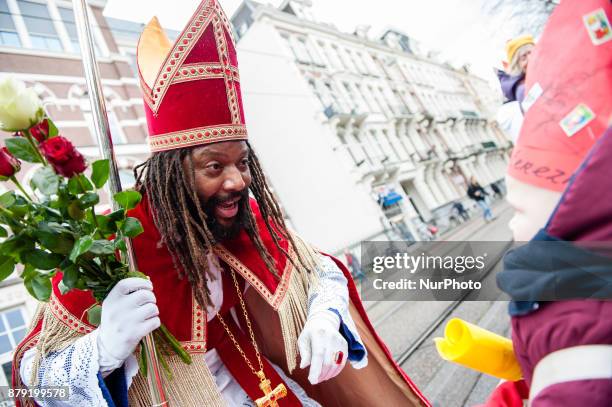 Actor Patrick Mathurin arrived like each year dressed as "De Nieuwe Sint", on November 25th, Amsterdam, Netherlands. Described by Mathurin...